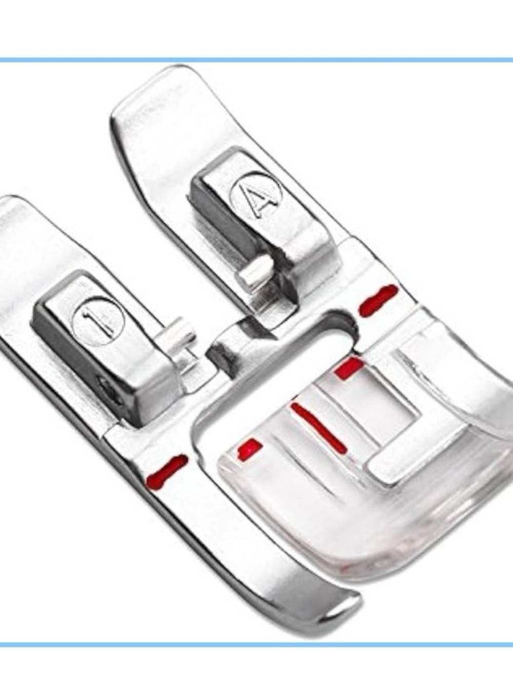 Sewing Machine Presser Foot Accessory - Clear & Silver